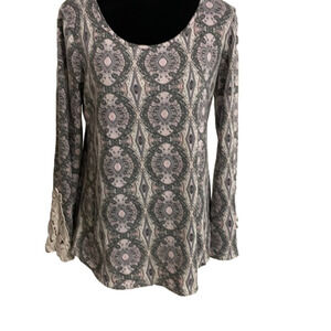 Maurices Lace Trimmed Cris Cross Back Tunic M